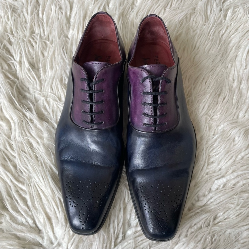Two-Tone  Medallion -Toe Oxford  Sz 8.5. Magnanni For Neiman Marcus